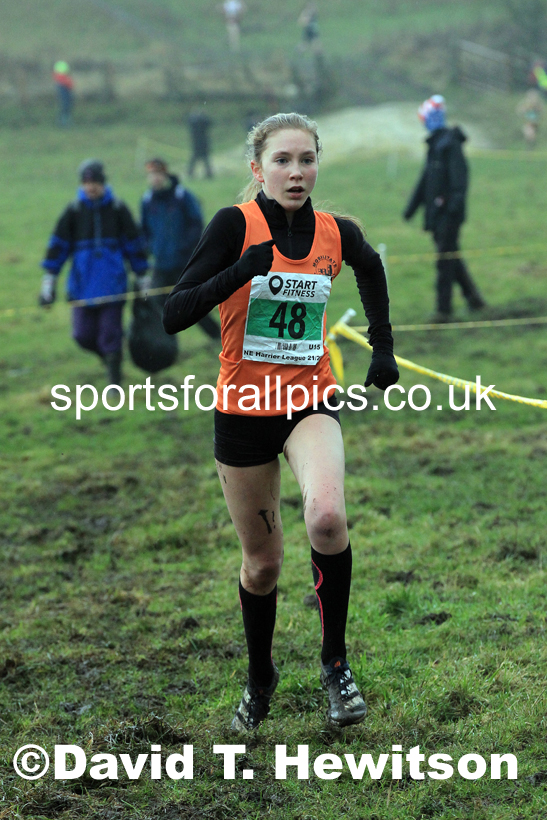 Girls under-15s 2022 North Eastern Harrier League, Thornley Farm, Peterlee, County Durham. Photo: David T. Hewitson/Sports for All Pics